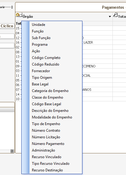 h) Como selecionar um conjunto de informações com exceção de uma(s) específica(s)?