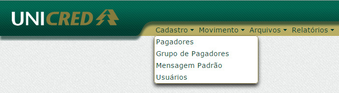 cadastrados ou adicionar novos pagadores.