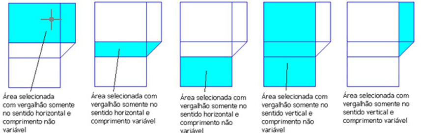 ao lado. Caso o polígono tenha somente ângulos retos, aconselha-se escolher a opção Desenhar cada vergalhão com seu comprimento. O software criará os vergalhões conforme apresentado no exemplo abaixo.