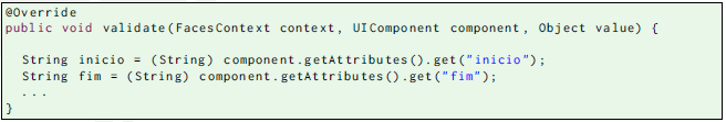 JSF 2.0: Validators Versão 1.2 Classe que implemente a interface javax.faces.validator.