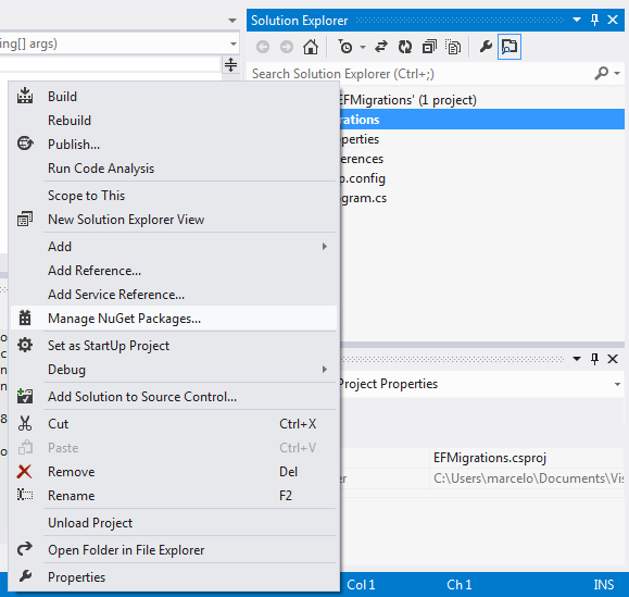 CODE FIRST MIGRATIONS 234 O Nuget permite que bibliotecas e ferramentas sejam instaladas no Visual Studio.