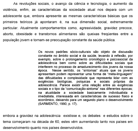 Manual de Citação 4 1.2 CITAÇÃO DIRETA a) transcrição de até 3(três) linhas.