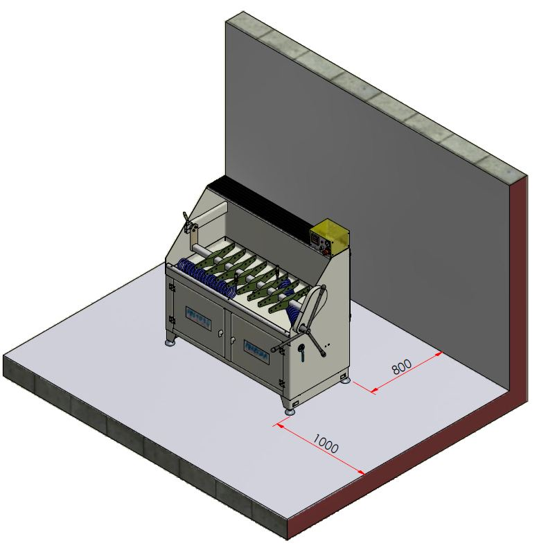 2- Instalação 2.1- Sugestão de instalação Figura 4 Instalar o Teste de trinca eletrônico em um pavimento sólido e horizontal.