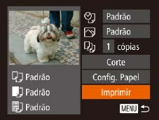 Pressione os botões [ ][ ] para escolher [Imprimir], depois pressione o botão [ Para obter instruções de impressão detalhadas, consulte Imprimir Imagens (= ).