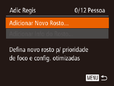 Usar a Função ID do Rosto Ao registrar uma pessoa antecipadamente, a câmera detecta o rosto dela e prioriza o foco, brilho e cor para essa pessoa ao fotografar.