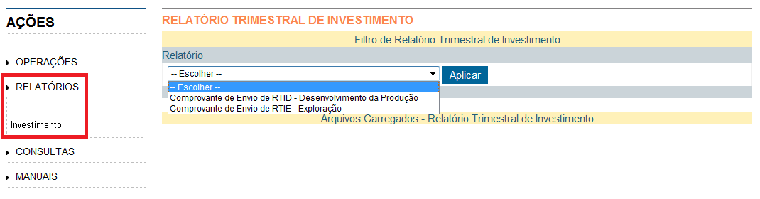 erro no arquivo de carga, nenhum dado será armazenado no Módulo de Investimentos do SGCL.