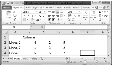 A respeito dessa figura e do Excel 2010, julgue o item que se segue. 14.