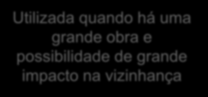 Nova modalidade de Vistoria Cautelar de Vizinhança Utilizada quando há uma grande obra e possibilidade de grande impacto na