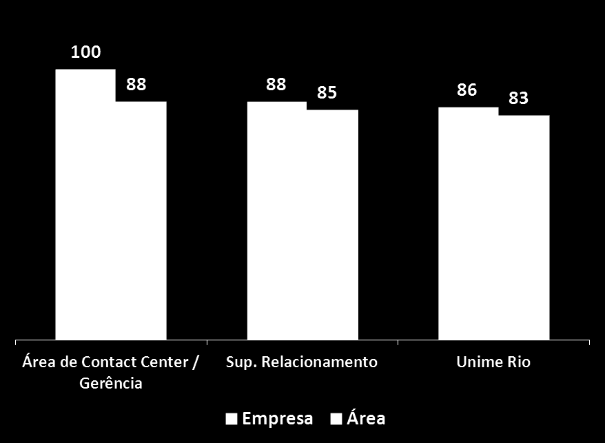 Rio em relação ao ambiente de trabalho na visão dos