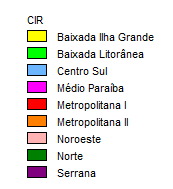 Figura 1 Mapa da Regionalização Rio de Janeiro Tabela 1: Regionalização da Saúde Rio de Janeiro Regiões e População.