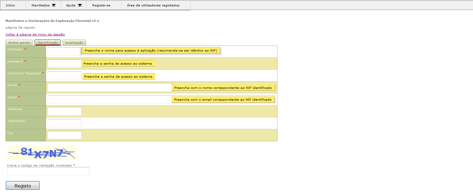 REGISTO DE OPERADOR ECONÓMICO DE COLHEITA, TRANSPORTE, ARMAZENAMENTO, TRANSFORMAÇÃO,