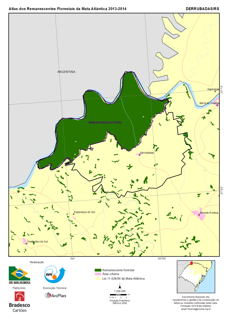 Mapas por Município Rio Grande do Sul Mais conservado 48% de Mata