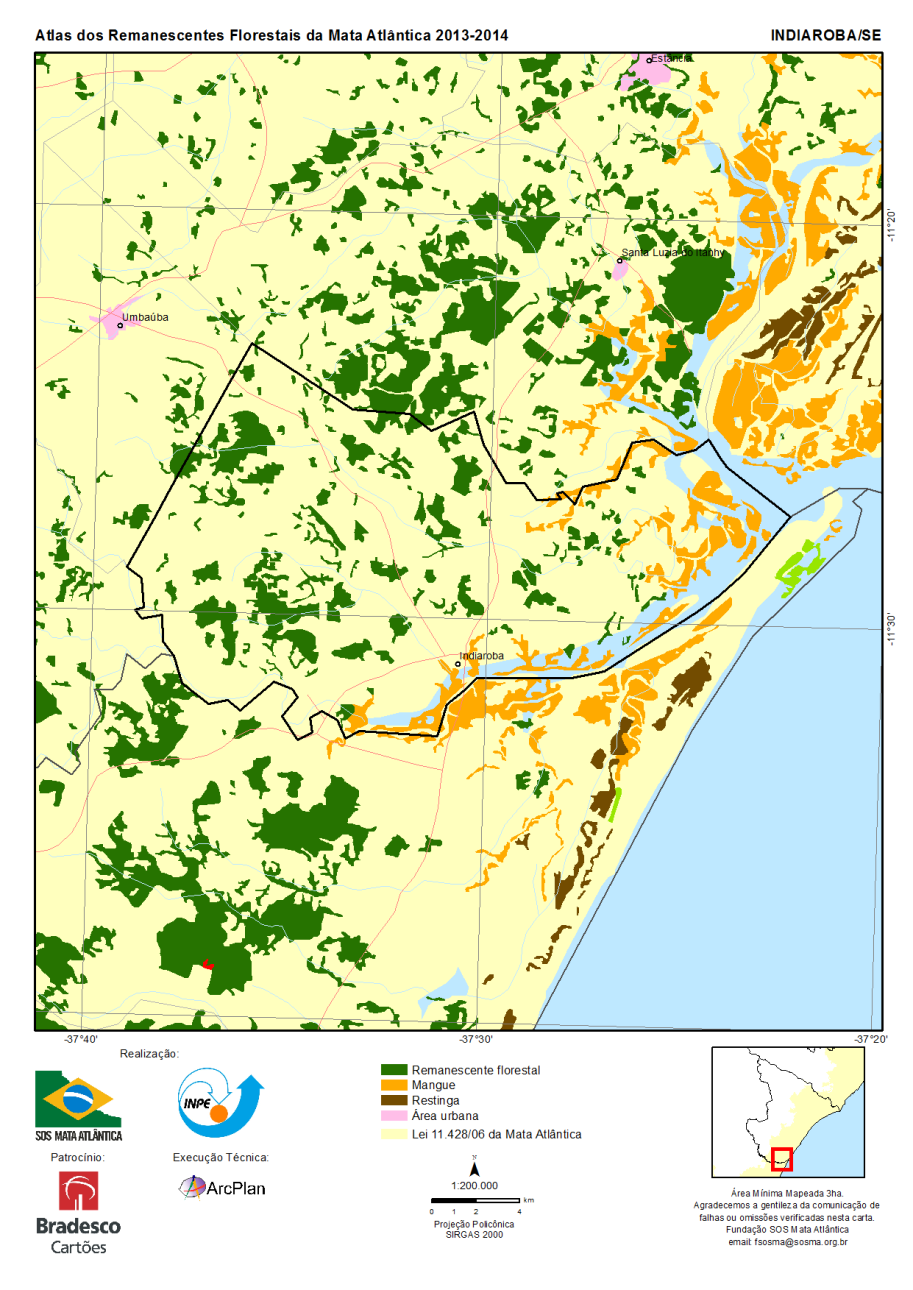 Mapas por Município Sergipe Mais conservado 28% de