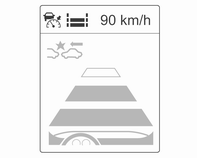 212 Condução e funcionamento Aviso de colisão dianteira baseado num sistema de radar O sistema utiliza o sensor de radar por trás da grelha do radiador para detectar um veículo directamente em