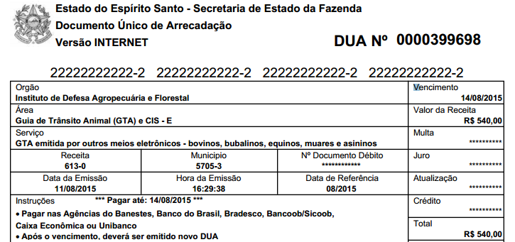 Solicitação de saldo pré-pago direto no Siapec Produtor, logue no sistema como já explicado acima. No atalho Controle de Acesso -> Autorizados a Emitir GTA -> Conta Corrente Emissão GTA Produtor.