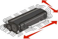 Para trocar o cartucho de toner: 1 Abra a porta frontal pressionando o botão à esquerda da impressora e abaixando-a.