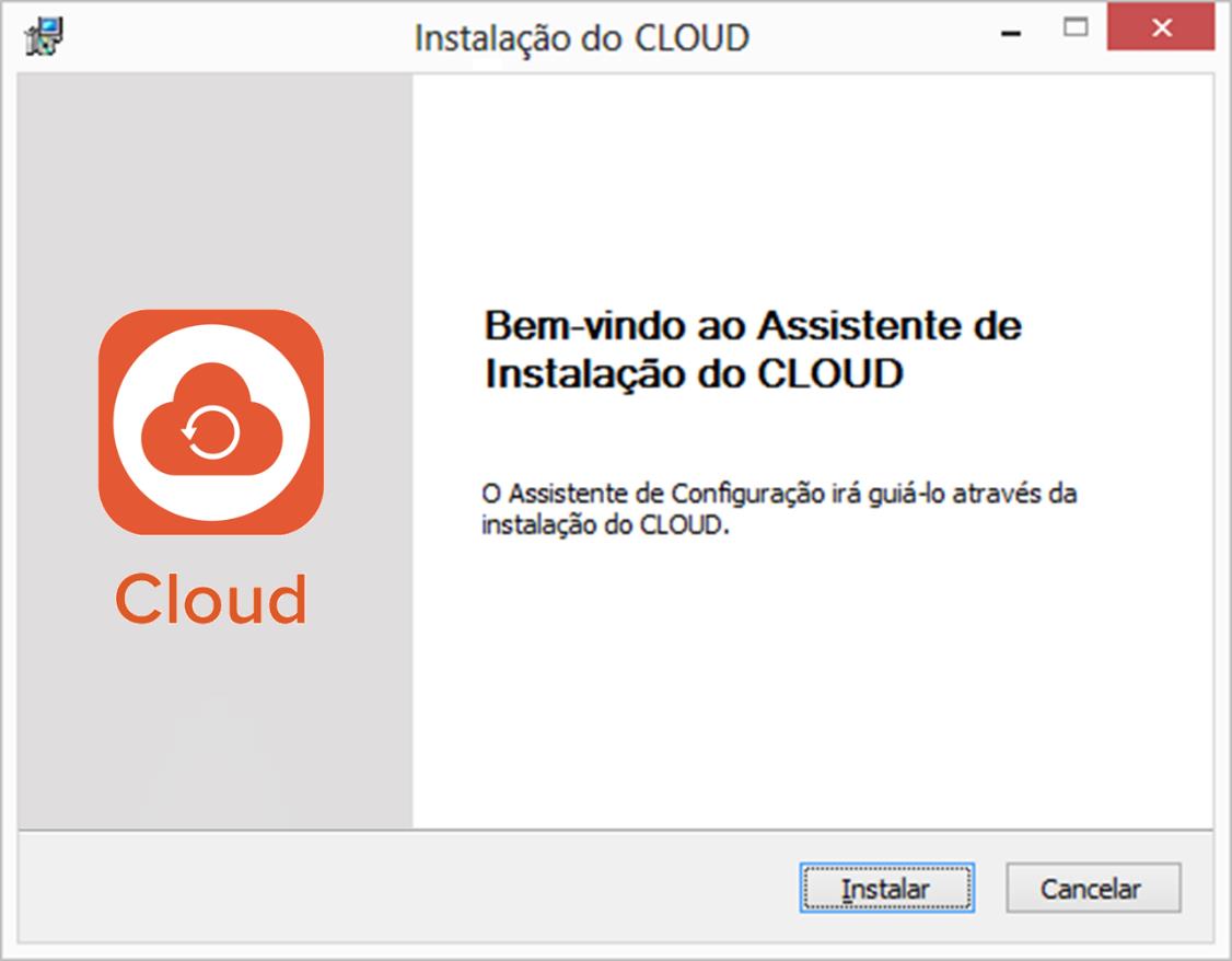 2 Instalação do Cloud A tela de boas vindas do assistente de instalação será exibida, Clique