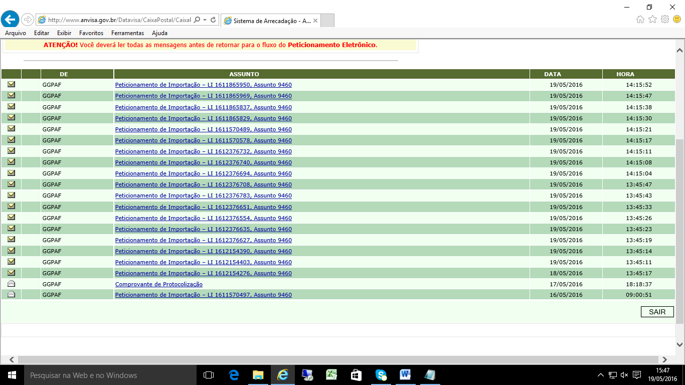 SITE ANVISA CAIXA DE