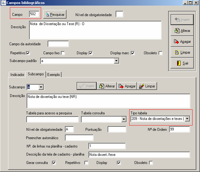 Manual PER-MAN-007 Tabelas Dinâmicas Procedimentos: Em Código, quando existir a descrição Esta tabela usa campo numérico, não necessita digitar o código! o sistema dará o código automaticamente.