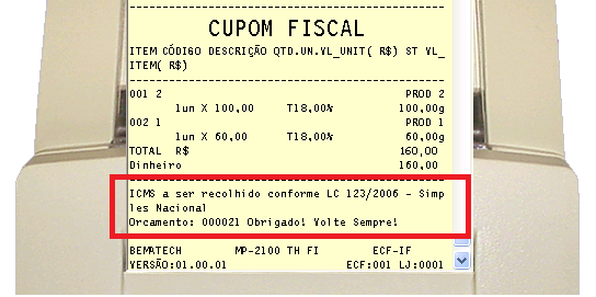 Toda a escrituração da Redução Z (arquivo SFI) nos Livros Fiscais de Saída (LOJA300) terá todo o seu valor incluído na coluna ICMS Outros para que não seja gerado um débito no livro registro de