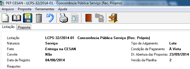 disponível no Portal de Licitações da CESAN; 3 Seu computador está conectado à internet; 4 Sua conexão com a internet falhou.