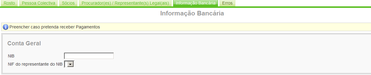 Se o NIB inserido pertence ao beneficiário : este campo NIF não é preenchido. 7.4.1.