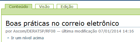 Figura 2 Antes de salvar, não se esqueça de mudar em Propriedade o autor No exemplo temos a Ascom, mas outras assessorias, divisões, serviços ou equipes seguem a mesma linha ( sua divisão, serviço ou