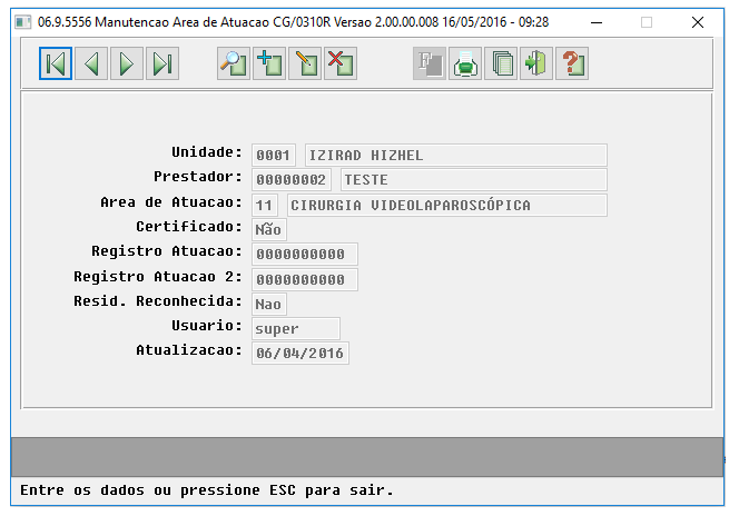 No "TOTVS12", acesse o programa "Manutenção Parâmetros Exportação Contratante RC0510K".
