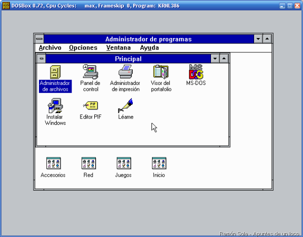 Windows 3.1 e 3.11 Figura 38 - Área de trabalho do Windows 3.
