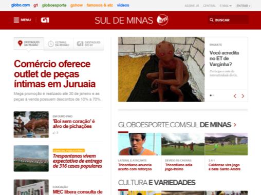 EDITORIAL MATÉRIA PUBLICITÁRIA INFORME PUBLICITÁRIO Descrição: A matéria é produzida pelo cliente e hospedado dentro do G1 Local.