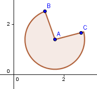 Arco circular dados centro e dois pontos Este comando serve para criar um arco circular. Primeiramente, selecione esta opção, marque um ponto na zona gráfica, ele será o centro do arco circular.