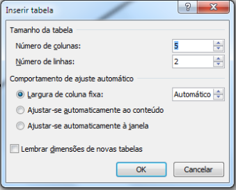 Na Guia Inserir > Clicar no botão Tabela > Inserir Tabela, na caixa de diálogo inserir tabela, defina a quantidade de linhas e colunas e clique Ok. 36 Selecionando Tabelas, linhas e colunas.