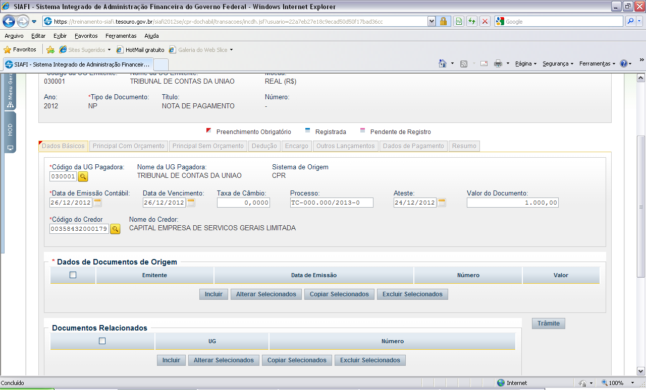 OBSERVAÇÃO: As transações de registro de dados no novo CPR são divididas em Abas. Dentro de cada aba, há blocos com um grupo de dados a serem preenchidos. Cada bloco desses é chamado de GRID.