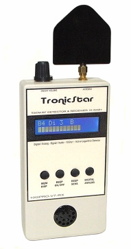 O Detector Receptor TronicStar 10GPRO-V7-RX é um detector de RF (radiofrequência) profissional e receptor capaz de detectar sinais analógicos e digitais com freqüências de até mais de 10 GHz (10.