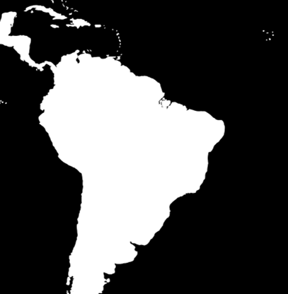 Na América Latina Peru ~10 Brasil ~2.