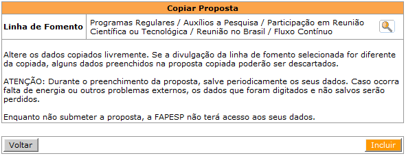 Selecione ( ) a proposta inicial devolvida que deseja copiar e clique no link.