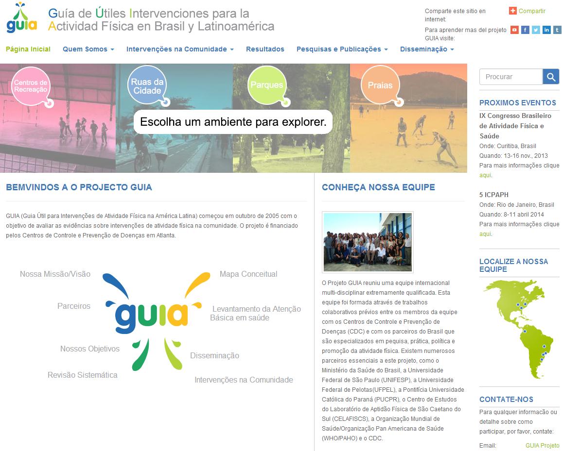 PPPAF Política Nacional de Promoção da Saúde 5 : Parcerias com universidades, CDC + Projeto GUIA (Guia Útil de Intervenções para Atividade no Brasil e América Latina http://www.projectguia.