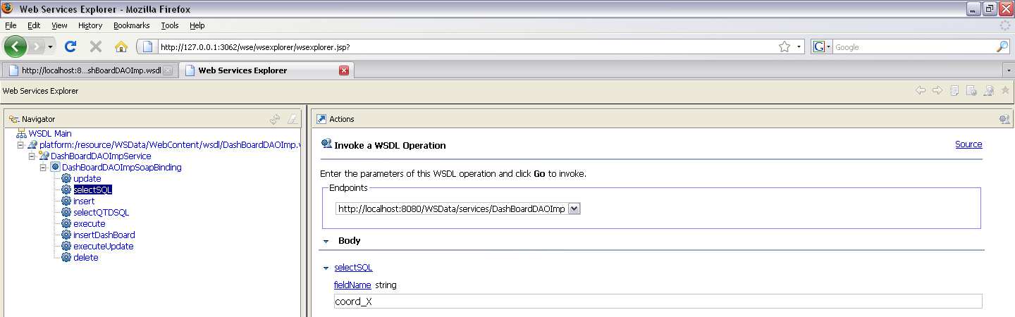 9 Testando o Web Service Após criado o seu WSDL é possível testar os seus métodos. 5 Passo: Clique no botão Figura 09 WSDL Page. Retornará a Figura 09.