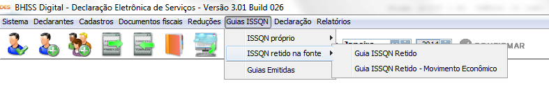 1.6 Selecionar a aba GUIA ISSQN ISSQN retido na fonte Guia ISSQN Retido Rua São