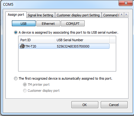 Com a porta selecionada, vá ao menu Port Seting e escolha Assign COM/LPT Port(Direct).