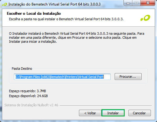 Após concluir as configurações clicar em ; 5 Bematech MP4200 Acesso Direto 5.