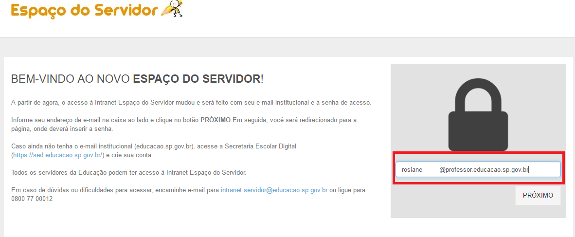 PRONTO! Você acessou a nova Intranet! ACESSANDO A NOVA INTRANET DIRETO PELO LINK A) Clique no link: www.intranet.educacao.sp.gov.br B) Digite seu e-mail completo incluindo o domínio (@professor.