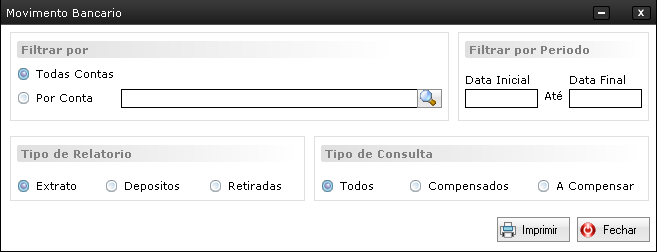 RELATORIO DEMONSTRATIVO BANCARIO Relatórios Movimento Bancário Nesta tela você pode gerar os relatórios com opções de filtros necessários para uma melhor visualização do seu relatório Como Acessar: