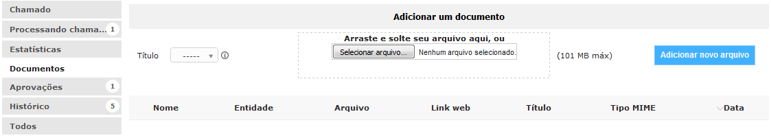 Na tela Adicionar selecione a opção "Acompanhamento": Aguarde a exibição do campo de "Novo item - Acompanhamento", conforme abaixo: Digite as informações direcionadas para o técnico e clique no botão