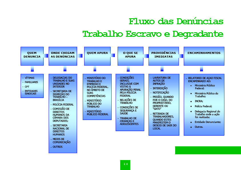 Fluxograma apresentado pela Secretária de Inspeção do Trabalho - SIT no informativo sobre a