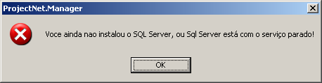 Existem duas formas de configurar o software Manager para acessar o banco de dados: 1º - Instalar o SQL Server Express 2005 em seu computador e configurar um novo banco de