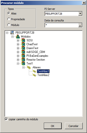 Objetos do banco de dados do módulo Para procurar e selecionar no PI Module Database: 1. Selecione uma célula e clique em Procurar módulo na faixa de opções do PI ou escolha PI > Procurar módulo.