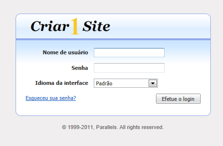 LOGIN 1 Para começar a utilizar o construtor, insira seus dados de acesso (login e senha) para entrar no painel de administração, fornecidos no