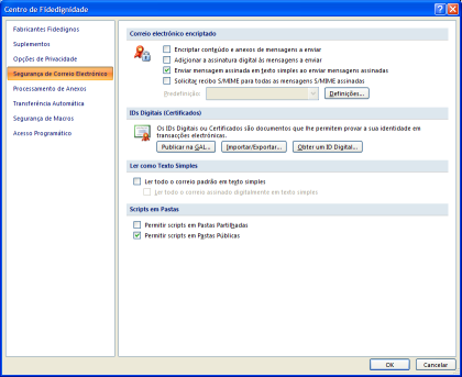 Assinatura digital cartão cidadão outlook 2010