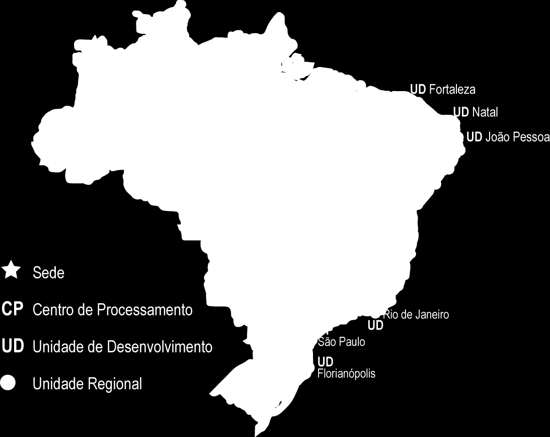 Identidade Título do Empresarial Slide Sede Brasília Centros de Processamento Rio de Janeiro, São Paulo e Brasília Unidades de Desenvolvimento Rio de